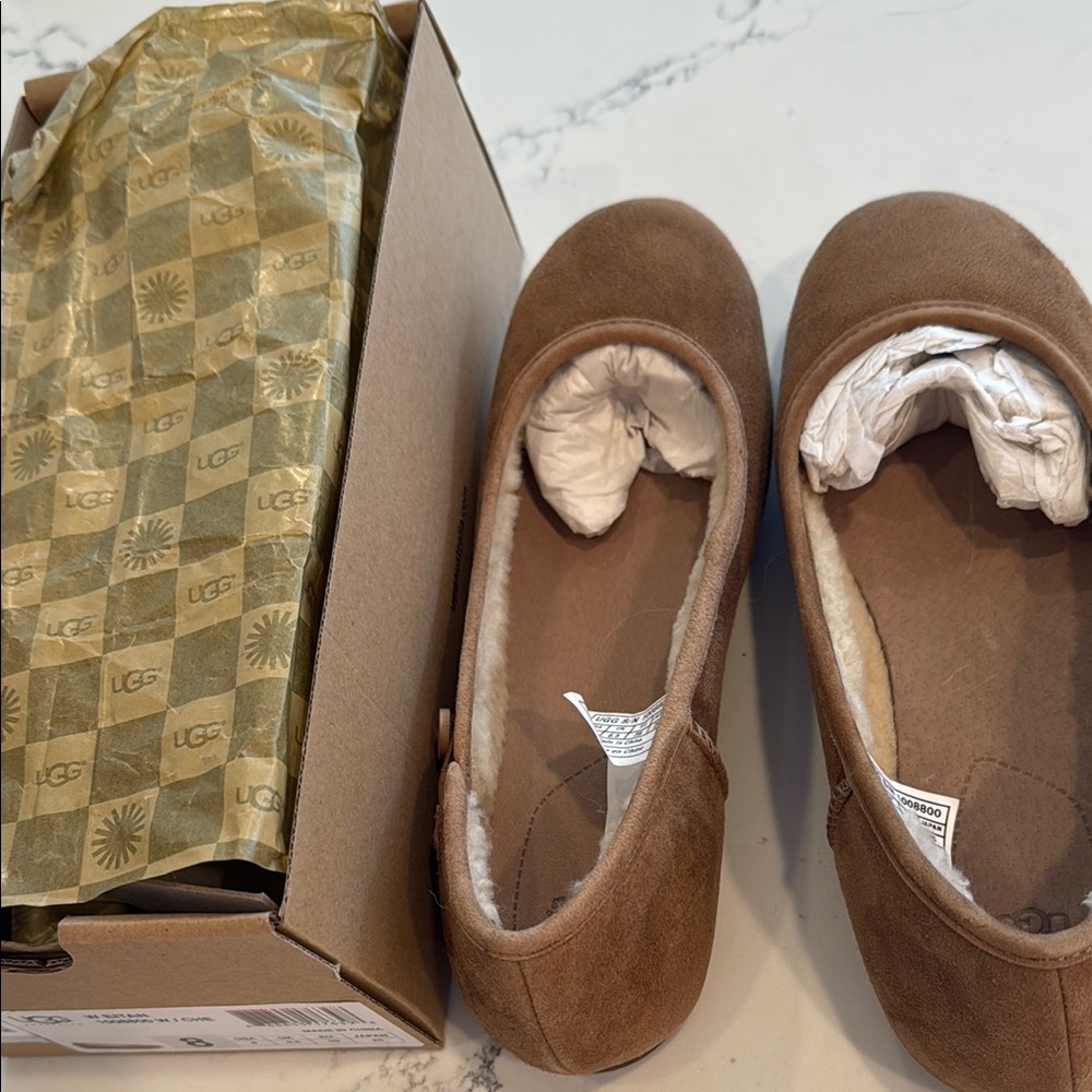 UGG Tan Suede Ballet Flats - Picture 7 of 8